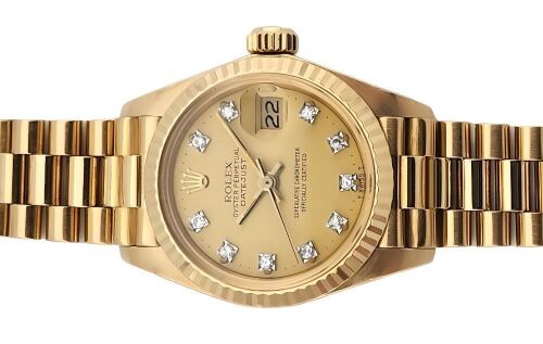 Rolex Oyster Perpetual Datejust 18k Yellow Gold on President 26mm - 1983