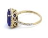 14K Yellow Gold, Tanzanite and Diamond, Halo Ring - 2