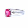 "Retailer Liquidation" Spinel and Diamond 18K White gold Ring - 2