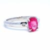 "Retailer Liquidation" Spinel and Diamond 18K White gold Ring - 3