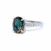 "Retailer Liquidation Brand New" Sunstone and Diamond Ring in 18K white gold - 3