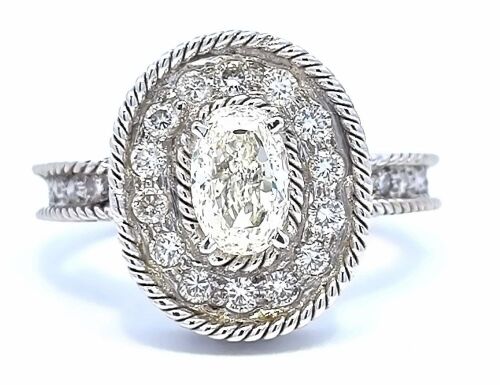 18K White Gold Diamond Ring totaling 1.40cts