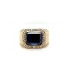 9ct Gold Mens Ring with Diamonds - 2