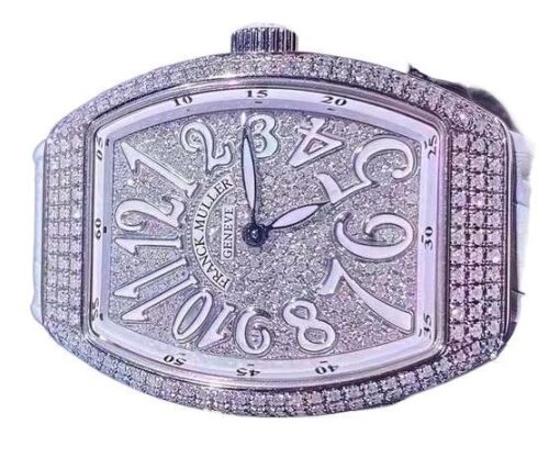 Franck Muller Vanguard 32mm, custom iced in diamonds #MK1278