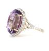 14K Yellow Gold, 12.85ct Amethyst and Diamond, Statement Halo Ring - 2