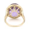 14K Yellow Gold, 12.85ct Amethyst and Diamond, Statement Halo Ring - 4