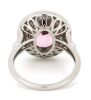 14K White Gold, Pink Tourmaline and Diamond, Halo Ring - 3