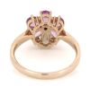 14K Rose Gold, Fancy Coloured Sapphire and Diamond, Flower Ring - 3