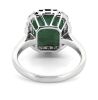 14K White Gold, Emerald and Diamond, Halo Ring - 3