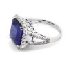 14K White Gold, 9.04ct Tanzanite and Diamond, Halo Ring - 2