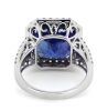 14K White Gold, 9.04ct Tanzanite and Diamond, Halo Ring - 3