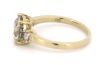 14K Yellow Gold, Champagne Diamond, Trilogy Style Ring - 2