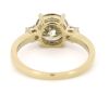 14K Yellow Gold, Champagne Diamond, Trilogy Style Ring - 3