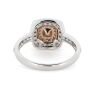 14K White & Rose Gold, Pink Diamond, Double Halo Ring - 3