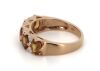 14K Rose Gold, Orange Sapphire and Diamond, Decorative Eternity Ring - 2