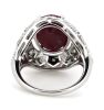 14K White Gold, 6.15ct Ruby and Diamond, Cocktail Ring - 3