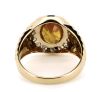 14K Yellow Gold, Orange Sapphire and Diamond, Gents Ring - 3