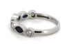 14K White Gold Sapphire and Diamond Ring - 2