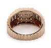 14K Yellow Gold and Diamond, Rolex Style Gents Ring - 3