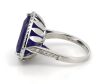 14K White Gold, 15.19ct Tanzanite and Diamond, Halo Ring - 2