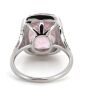 14K White Gold, 7.68ct Morganite and Diamond, Halo Statement Ring - 3