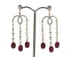 14K Yellow Gold, Ruby and Diamond, Chandelier Style Earrings