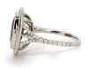 14K White Gold, Pink Tourmaline and Diamond, Halo Ring - 2