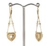 14K Yellow Gold, Aquamarine and Diamond, Chandelier Style Earrings - 3