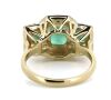 14K Yellow Gold Emerald and Diamond Ring - 3