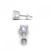 18K White gold lab grown Diamond Earrings - 4