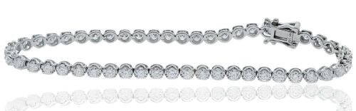 18K White Gold lab grown Diamond Bracelet