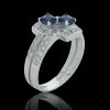 18K White Gold Sapphire and Diamond dress ring - 2