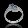 18K White Gold Sapphire and Diamond dress ring - 3