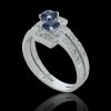 18K White Gold Sapphire and Diamond dress ring - 4