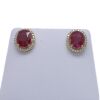 9K Yellow Gold Diamond stud earrings - 5