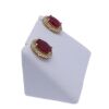 9K Yellow Gold Diamond stud earrings - 6