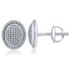 9K White Gold Dimond Stud Earrings - 3