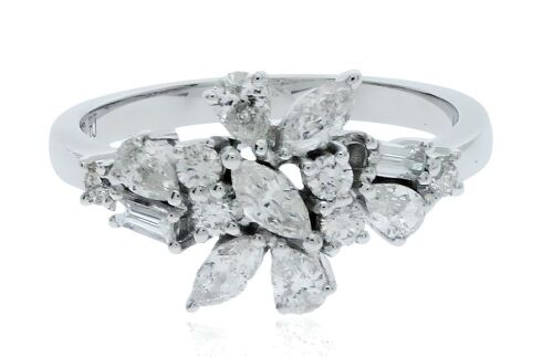 18K White Gold Marquise cut Diamond dress ring