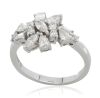 18K White Gold Marquise cut Diamond dress ring - 4