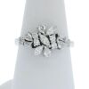 18K White Gold Marquise cut Diamond dress ring - 6