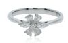 18K White Gold Diamond Flower dress ring