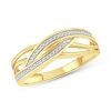 9K Yellow Gold Diamond dress ring - 2