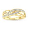 9K Yellow Gold Diamond dress ring - 3