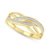 9K Yellow Gold Diamond dress ring - 4