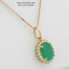 18K Yellow Gold Emerland and Diamond pendant - 3