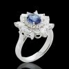 18K White Gold Sapphire and Diamond Dress Ring - 2