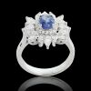 18K White Gold Sapphire and Diamond Dress Ring - 3