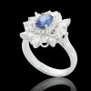 18K White Gold Sapphire and Diamond Dress Ring - 4