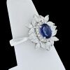 18K White Gold Sapphire and Diamond Dress Ring - 6