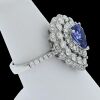 18K White Gold Sapphire and Diamond Dress Ring - 5